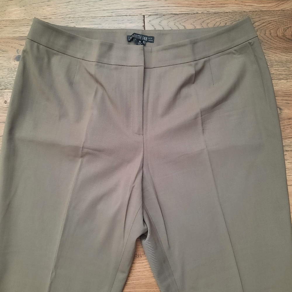 Lafayette 148 Stretch Virgin Wool Barrow Dress Pants - Picture 2 of 16